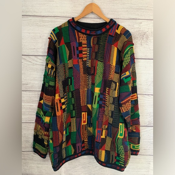 Vtg Size L Multi Color Sweater Cosby
Biggie Hip Hop Coogi Style - Picture 3 of 9